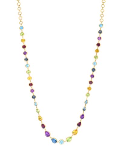 EFFY Collection ожерелье Multi-Gemstone в золотом покрытии Silver