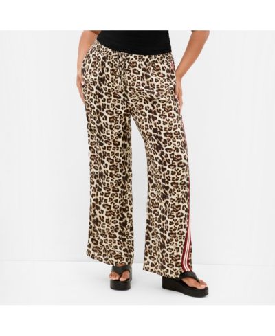 CITY CHIC Women's Animal Print Side Stripe Pant