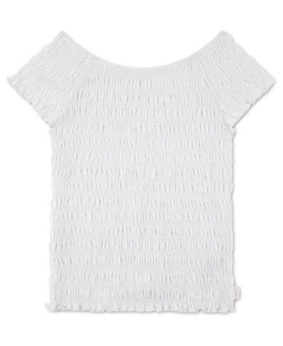 abercrombie kids Girls' 5-16 Smocked Short-Sleeve Top