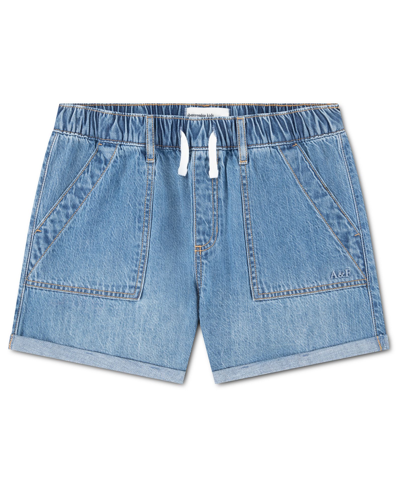 Детские джинсовые шорты abercrombie kids High-Rise Denim Shorts