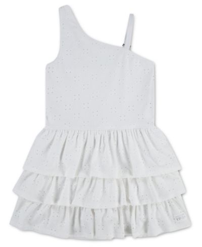 abercrombie kids Girls' YPB Eyelet One-Shoulder Mini Dress