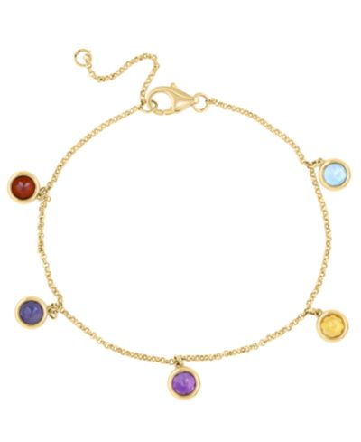 EFFY Collection Multi-Gemstone (1-1/4 ct. t.w.) Bracelet in 14K Yellow Gold