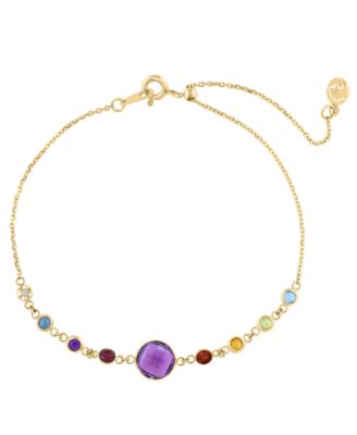 EFFY Collection Diamond Accent and Multi Gemstone (2-3/4 ct. t.w.) Bracelet in 14k Yellow Gold