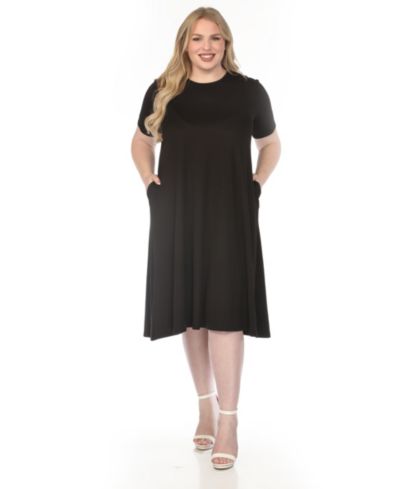 White Mark Plus Size футболка-платье с круглым вырезом