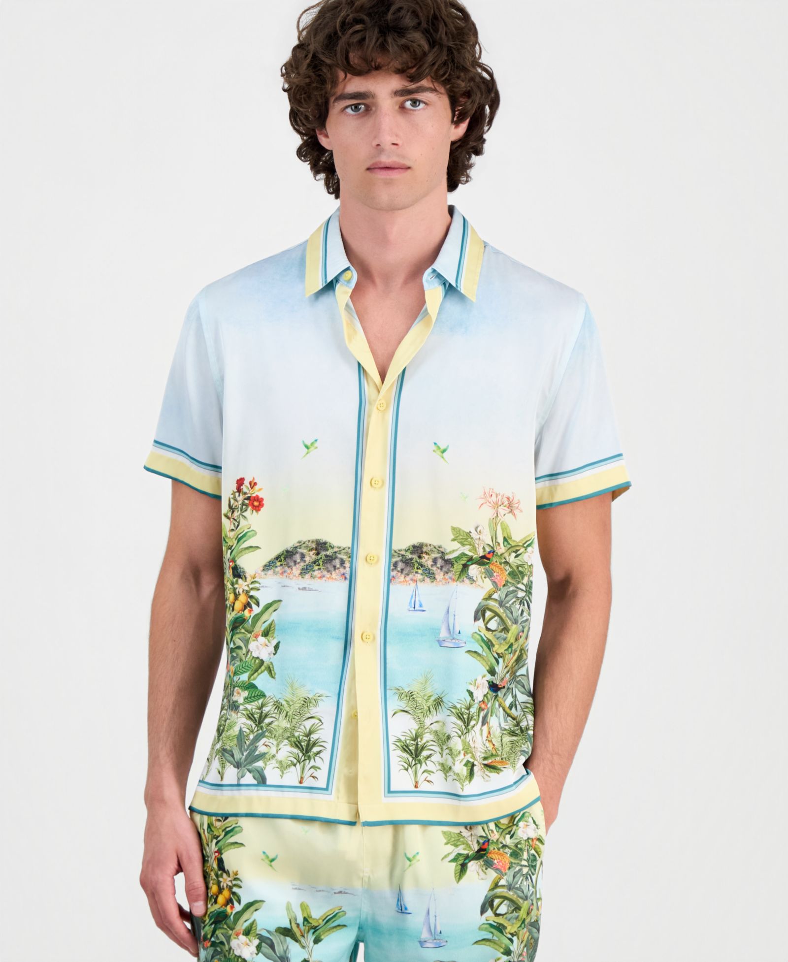 Мужская рубашка GUESS Charm Sunset Riviera Button-Up