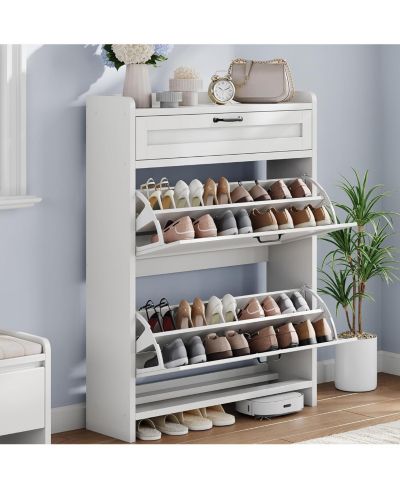Шкаф для обуви gaomon Shoe Cabinet с 2 откидными ящиками и верхней полкой