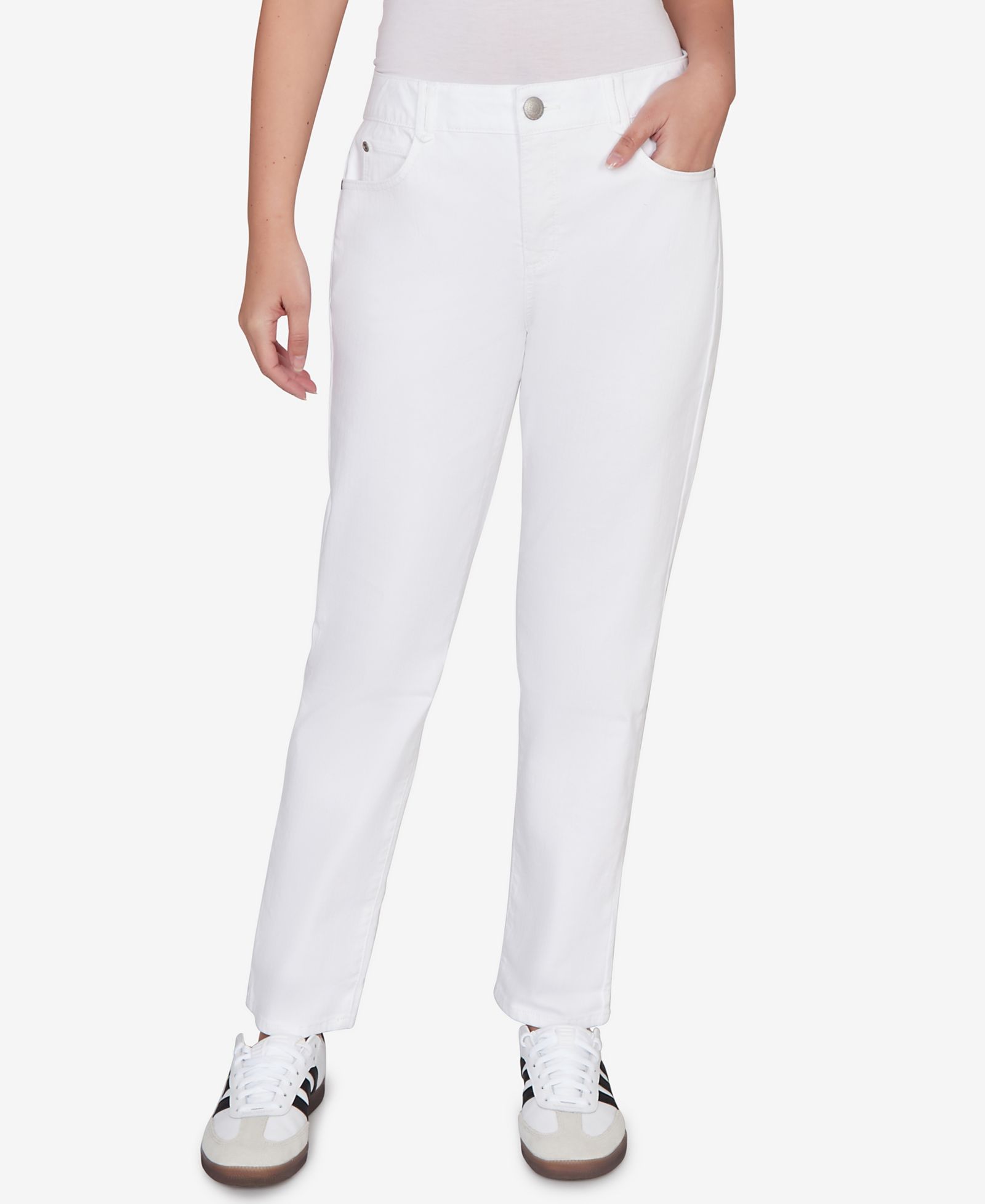 Ruby Rd. Plus Size Curve Enhancing Five Pocket Slim Leg Jeans