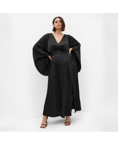 CITY CHIC Women's Plus Size Carmina Pleat Maxi Dress