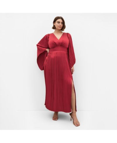 CITY CHIC Women's Plus Size Carmina Pleat Maxi Dress