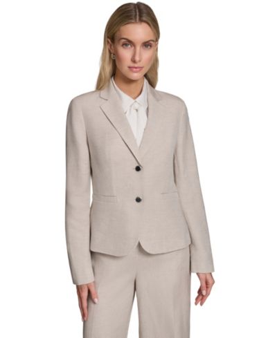 Calvin Klein Women's Two-Button Notch-Lapel Blazer