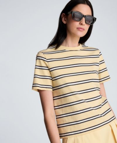 Kenneth Cole Женская футболка с круглым вырезом и полоской