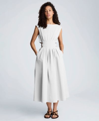Kenneth Cole Women's Sleeveless Boat Neck Midi Dress