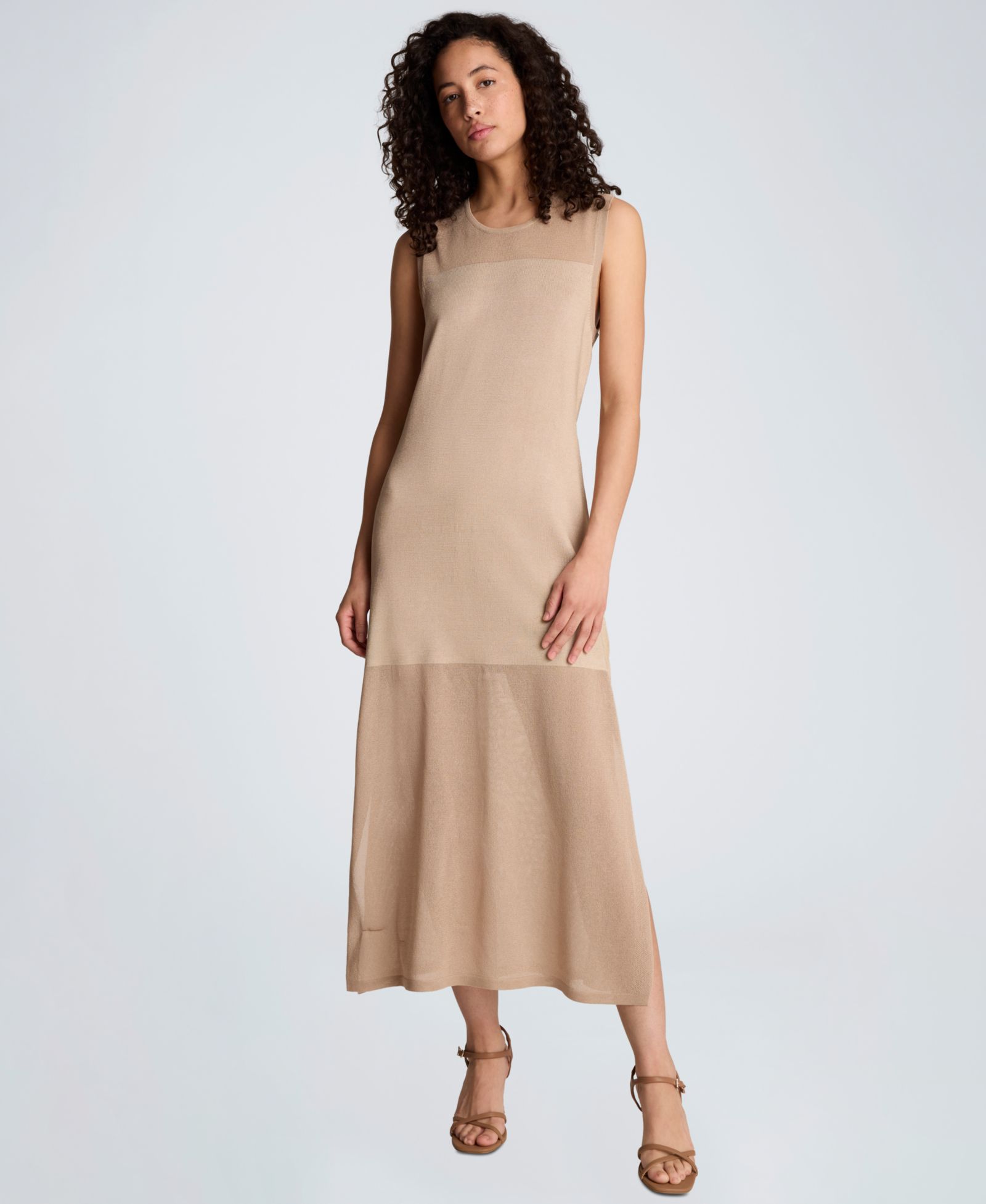 Женское платье Kenneth Cole Semi-Sheer Side-Slit Sleeveless