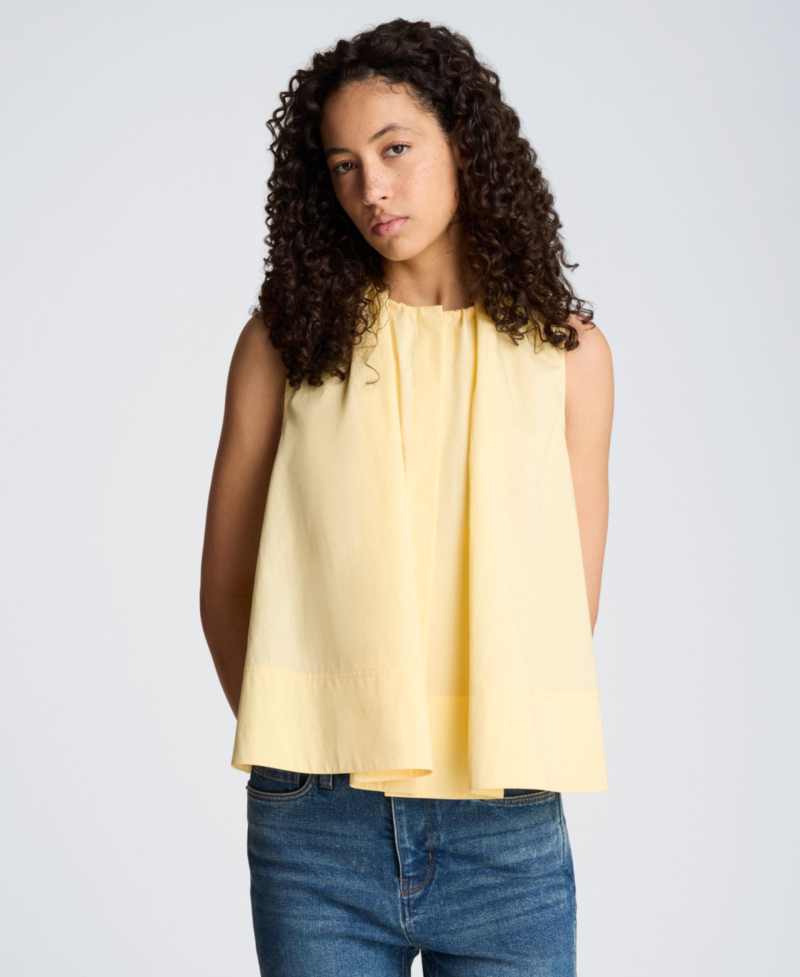 Женский топ Kenneth Cole Sleeveless Paperbag Neck