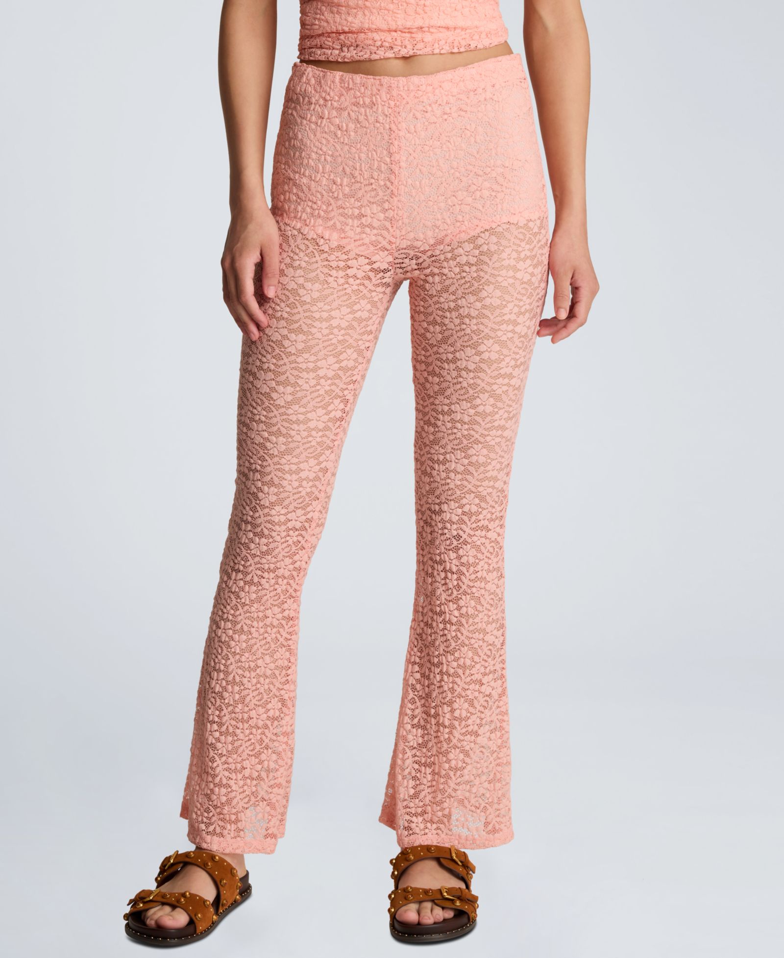 Kenneth Cole Women's Pull-On Lace Flare Pants