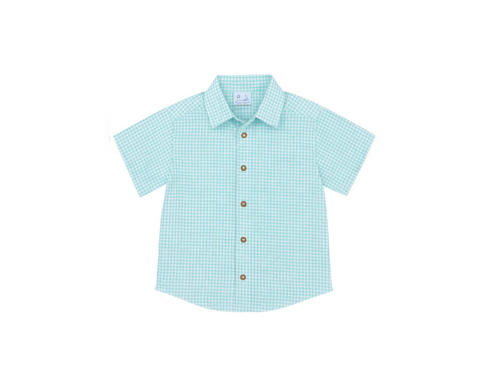 Детская рубашка Florence Eiseman Toddler Boys Gingham Linen Look Camp