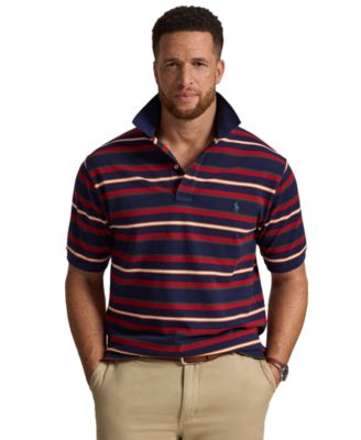 Polo Ralph Lauren Men's Big & Tall Striped Mesh Polo Shirt