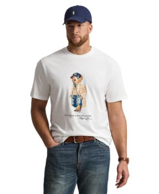 Мужская футболка Polo Ralph Lauren Big & Tall с графическим принтом медведя Polo, классического кроя
