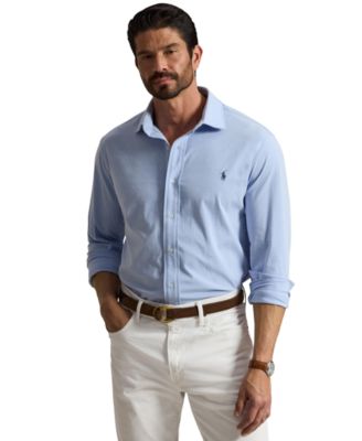 Мужская оксфордская рубашка Polo Ralph Lauren классического кроя из эластичного трикотажа, Big & Tall