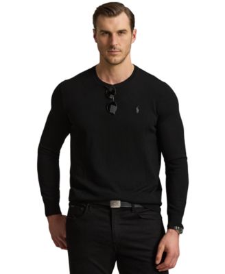 Мужской шерстяной свитер Polo Ralph Lauren с круглым вырезом, размер Big & Tall,regular fit