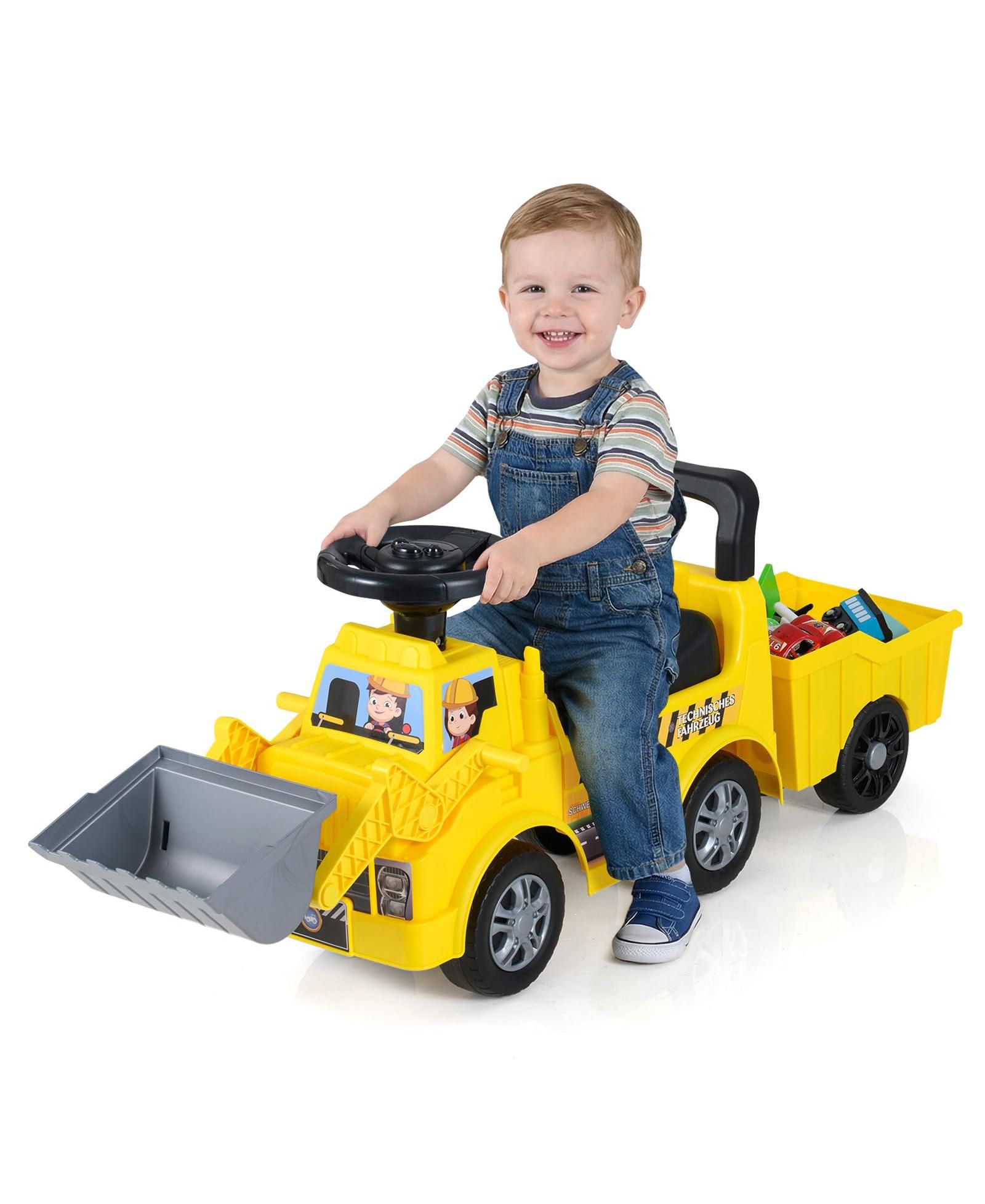 Детский грузовик Mecale Digger Ride on с лопатой и отсеком под сиденьем