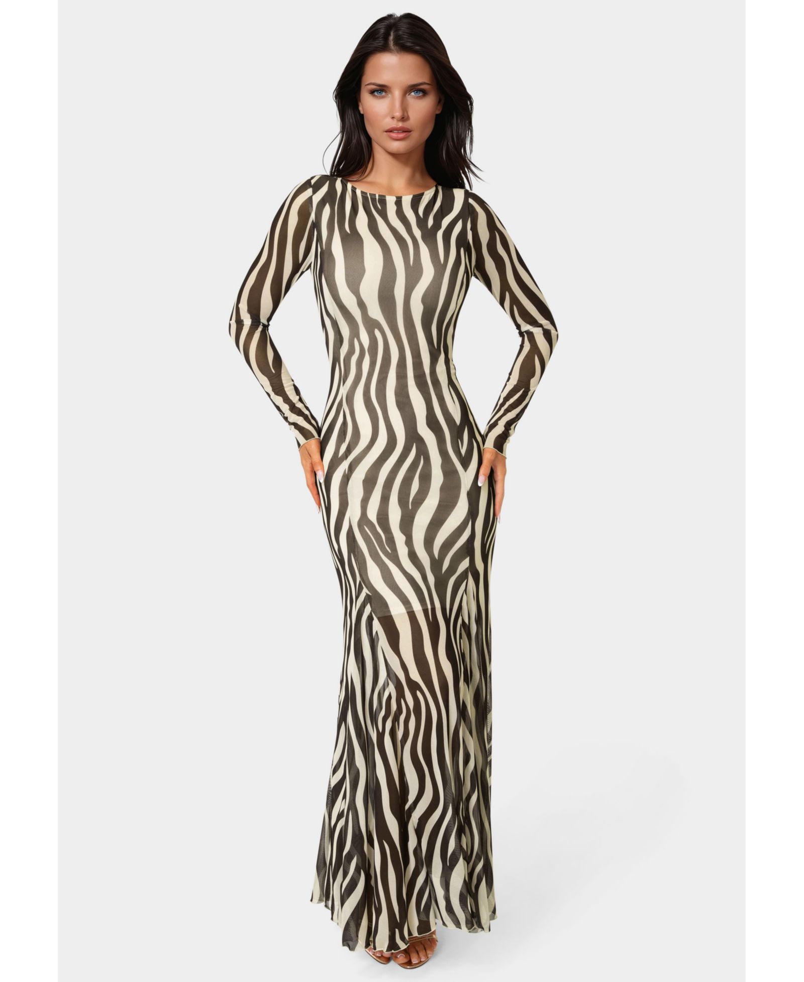 Женское платье Bebe с длинным рукавом из сетки</div>