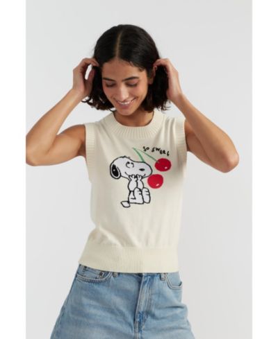Женский топ Chinti & Parker Cotton Snoopy Cherry