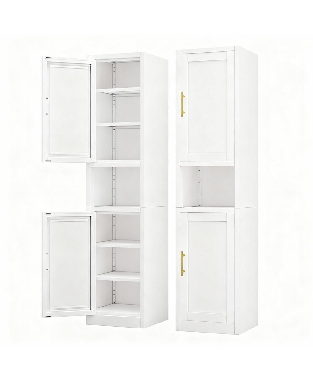 YIGII Tall Narrow Bathroom/Kitchen Storage Cabinet with 2 Doors & 4 Shelves