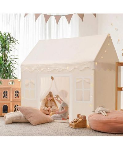 Tiny Land Indoor Playhouse Tent with String Lights, 3-Piece, Ages 3+