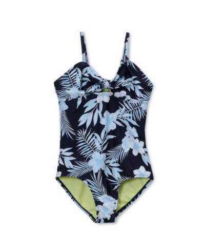 Lands' End Girls Child Chlorine Resistant Cutout One Piece Swimsuit