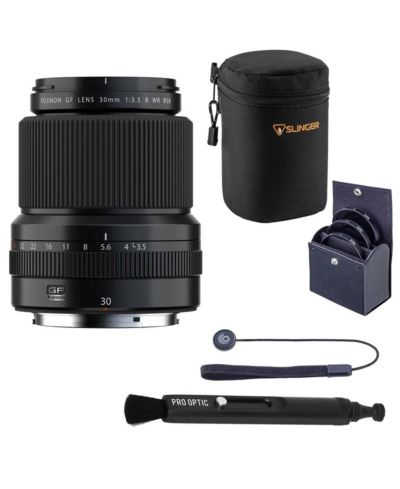 Fujifilm Gf 30mm f/3.5 R Wr Linear Motor Autofocus Weather-Resistant Lens Bundle for Gfx System Cameras