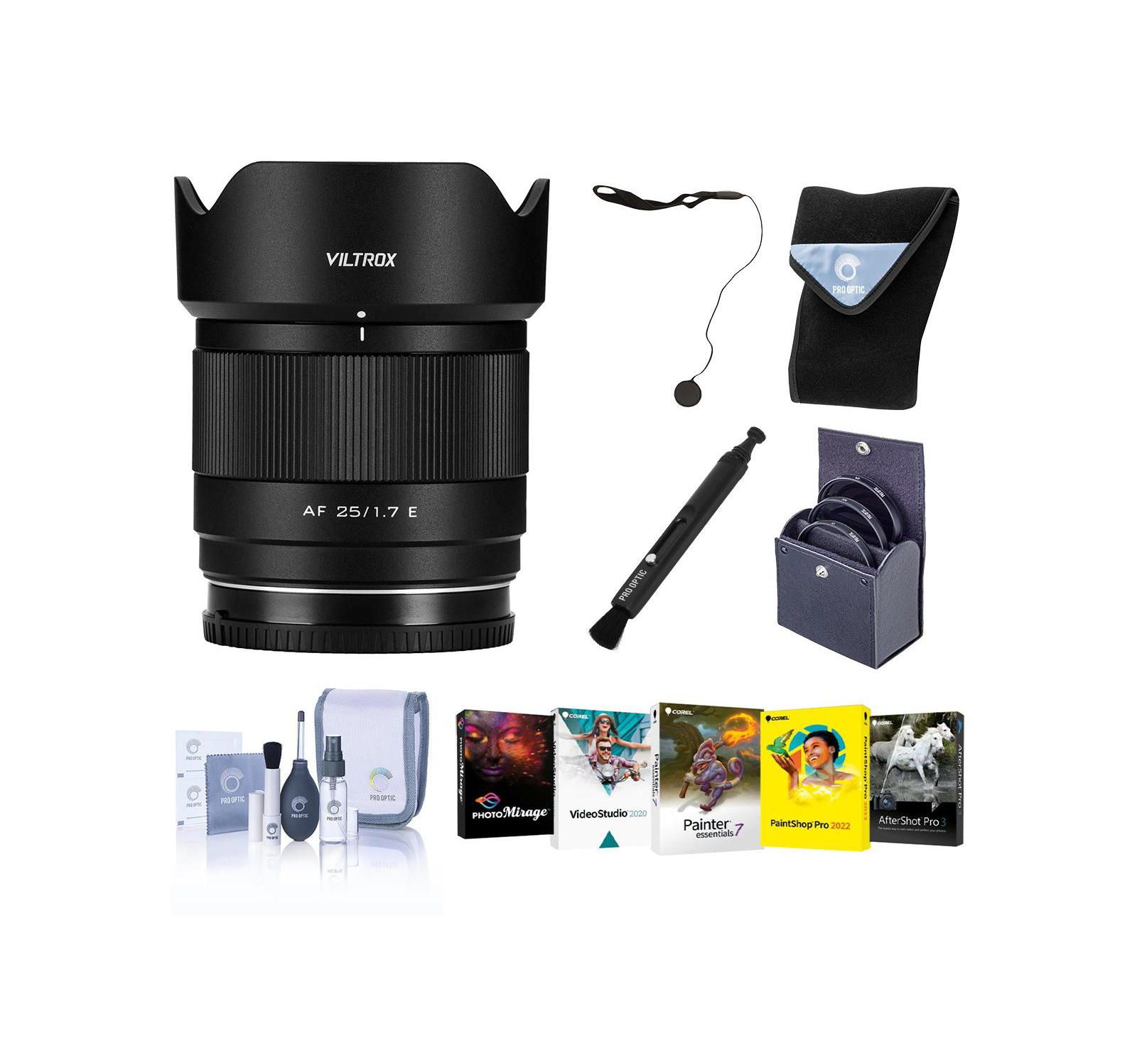 Viltrox AF 25mm f/1.7 объектив для Sony E с набором для чистки