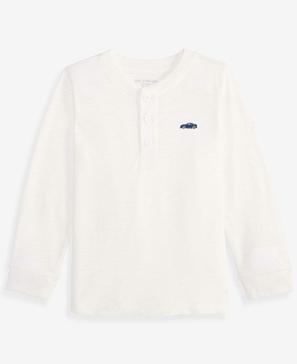 Epic Threads Toddler Boys' 12M-5T Long-Sleeve Icon Slub Henley T-Shirt, Macy's Exclusive