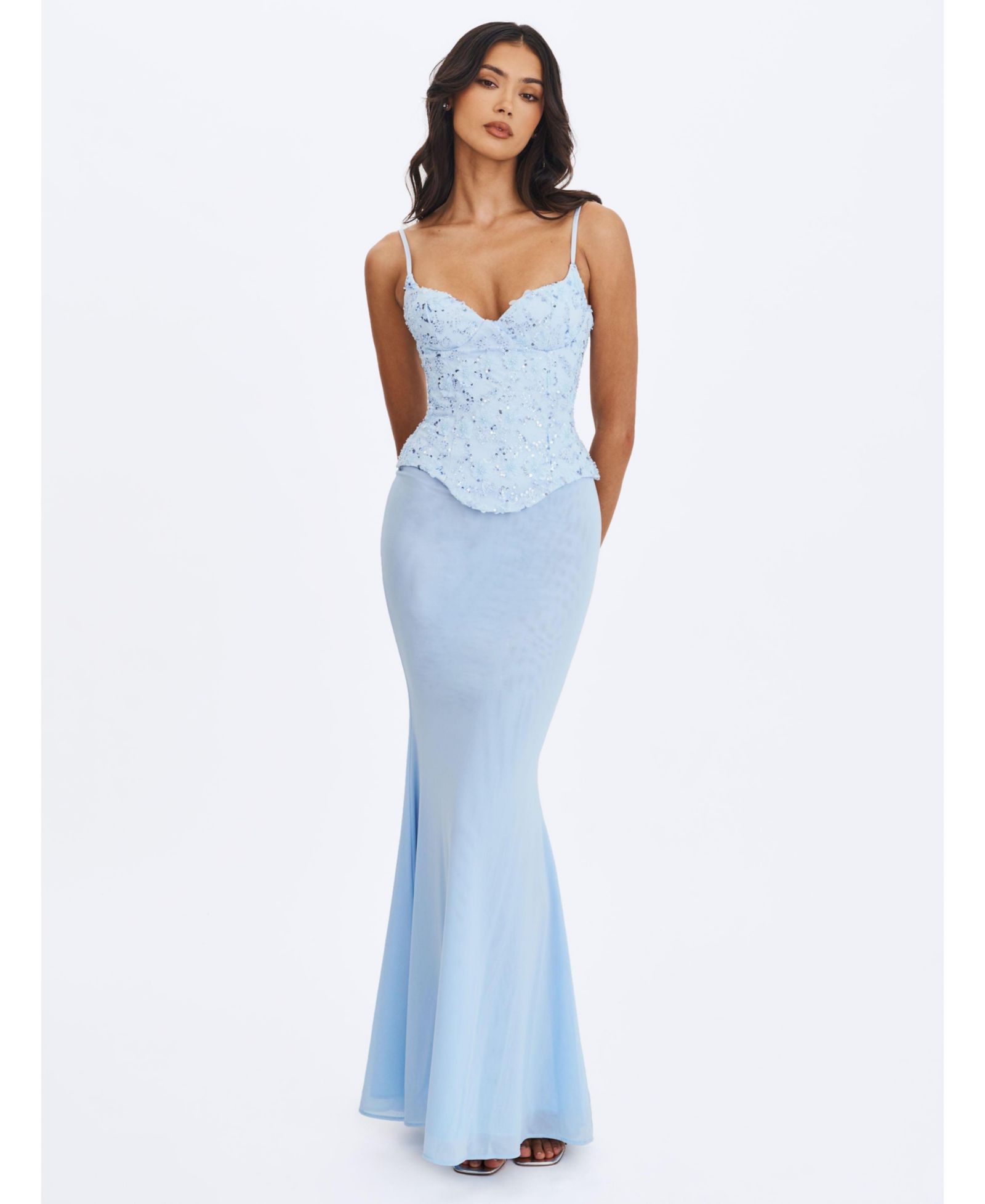 Miss Circle Женское платье макси Mermaid Peplum Aurielle