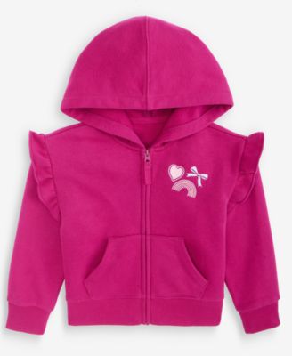 Epic Threads Детская флисовая толстовка на молнии для девочек (12M-5T)