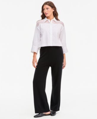 Charter Club Women's 100% Cashmere Pull-On Wide-Leg Pants, Macy's Exclusive