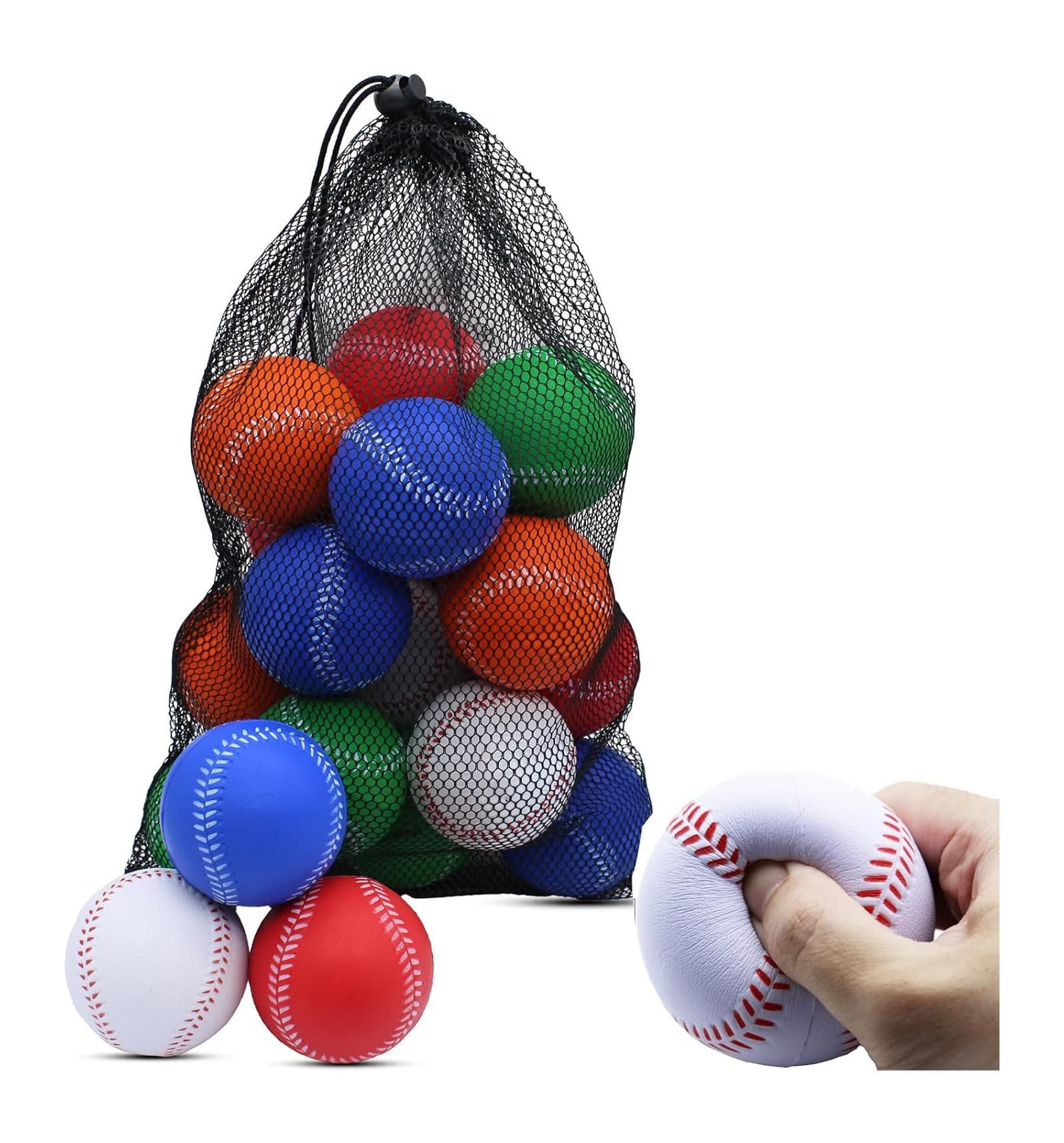 Magicorange  20 Pack Soft PU Foam Baseballs, Standard Size Practice Balls with Carry Bag