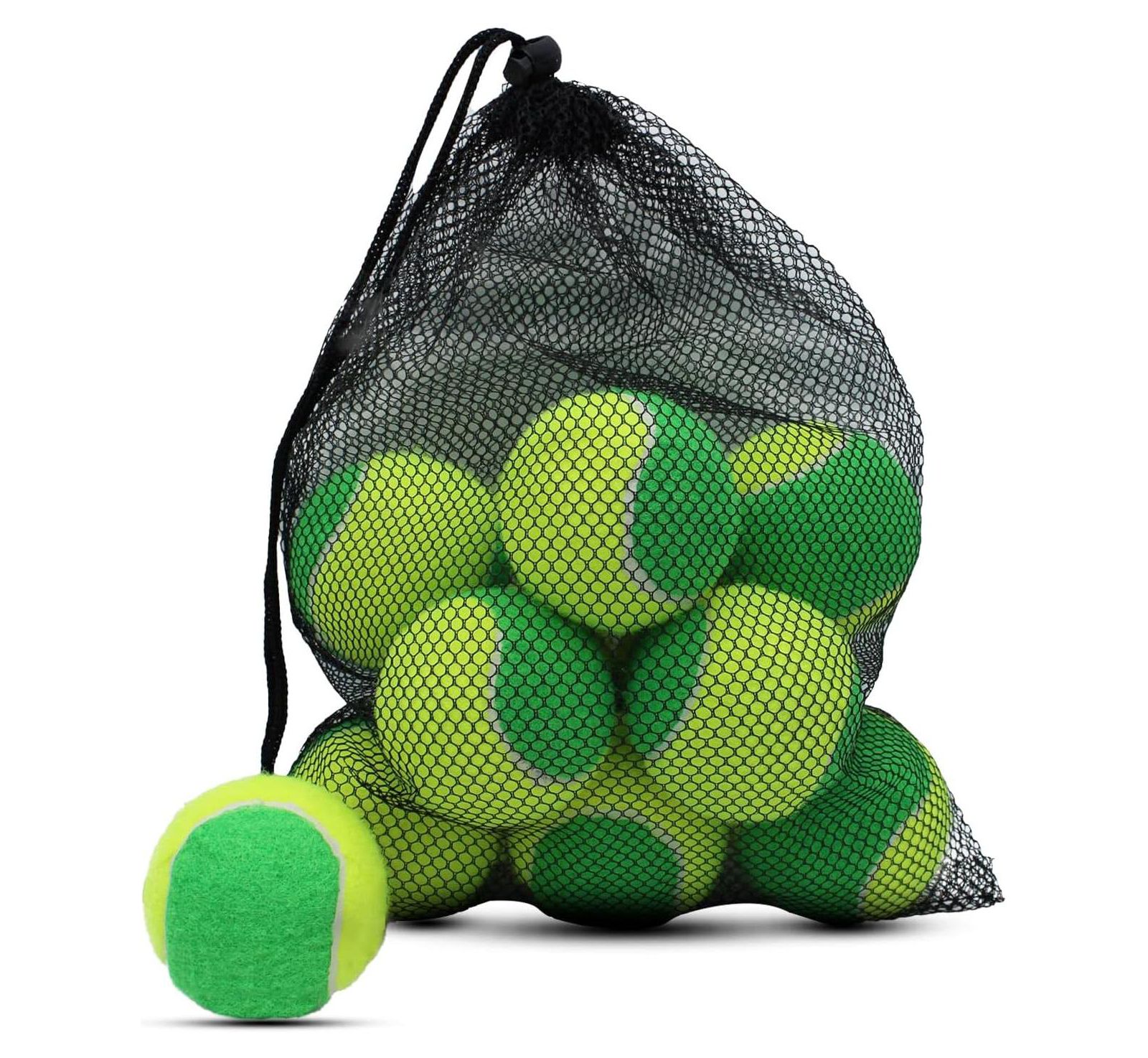 Magicorange Pack of 20 Low Compression Stage Tennis Balls for Beginners and Youth Training 75 Percent Lower Pressure Practice Balls with Mesh Bag