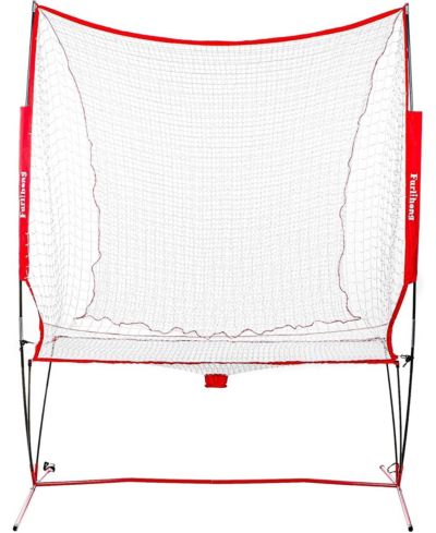 Furlihong Портативная система сбора мячей для бейсбола и тенниса, сетка 6 x 7ft с каркасом из стекловолокна и сумкой для переноски, только сетка для непрерывных тренировок