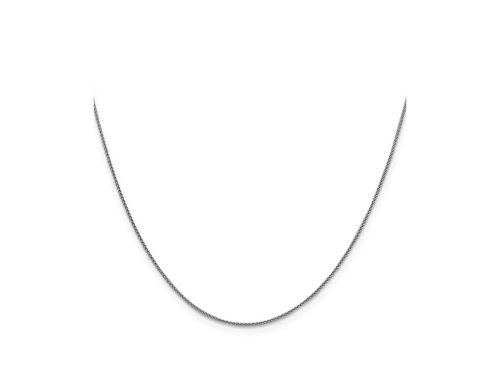Curata Jewelry Solid 18k Gold Italian Sparkle-Cut 1mm Spiga Chain Necklace