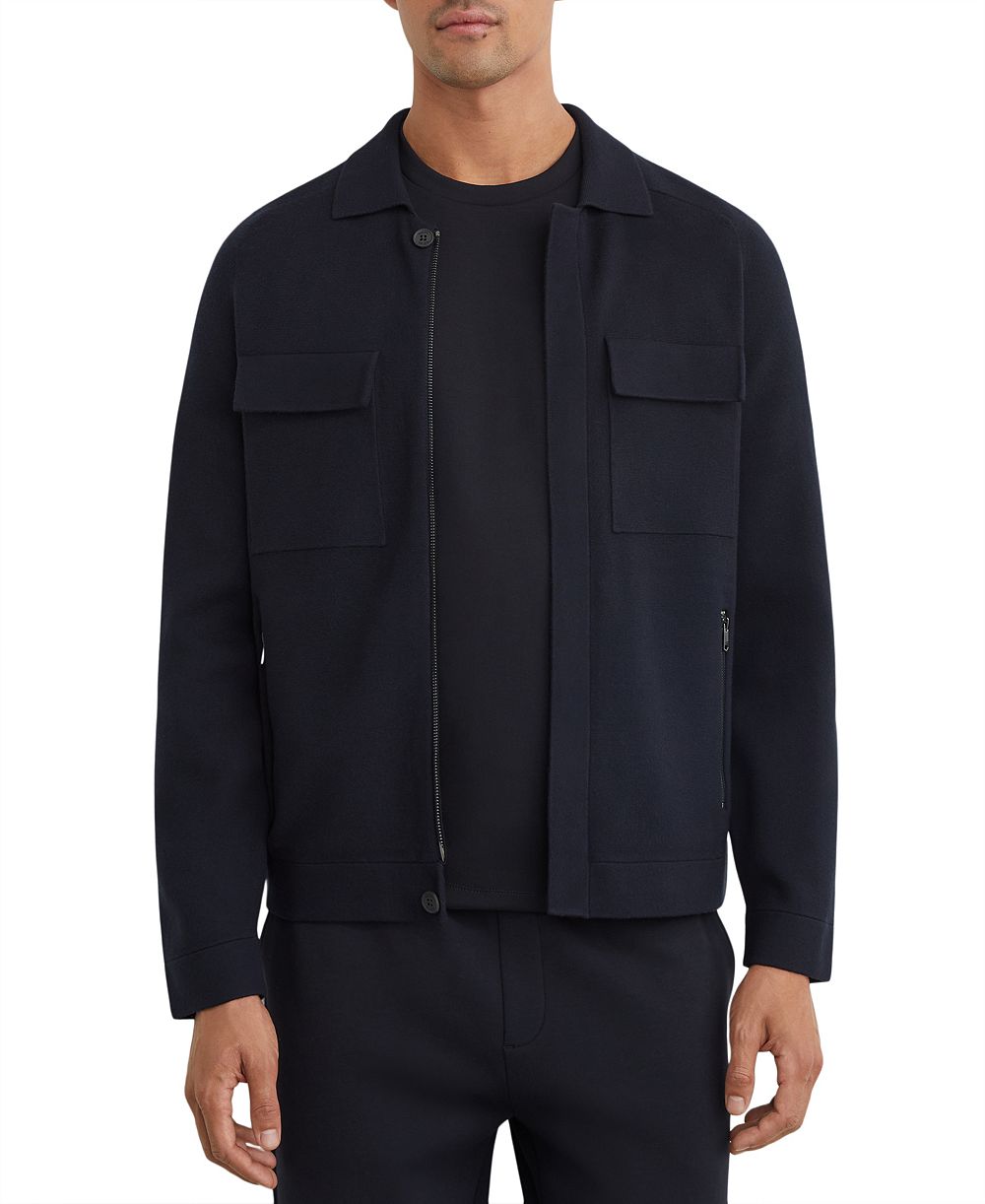 REISS Men's Fleetwood Compact-Knit Regular-Fit Jacket