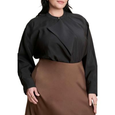 Женская блузка ELOQUII Neck Pleat
