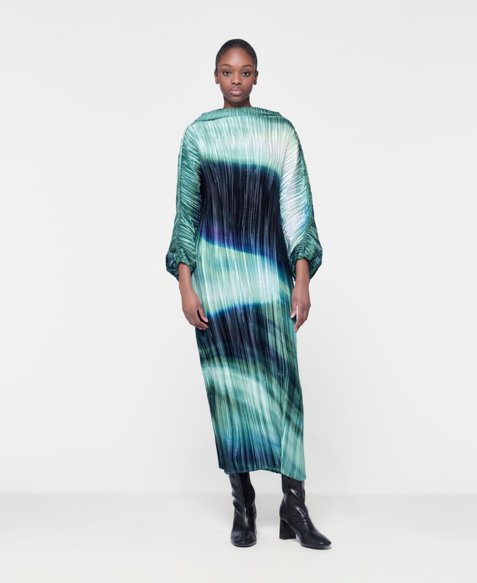 Женское платье Leem Printed Plisse Batwing