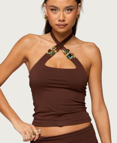 Edikted Женский топ Thia Bead Halter