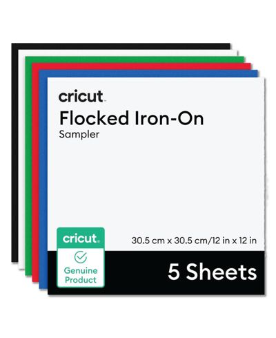 Cricut Flocked Iron-On Classics Sampler, 12 in x 12 in (5 шт)