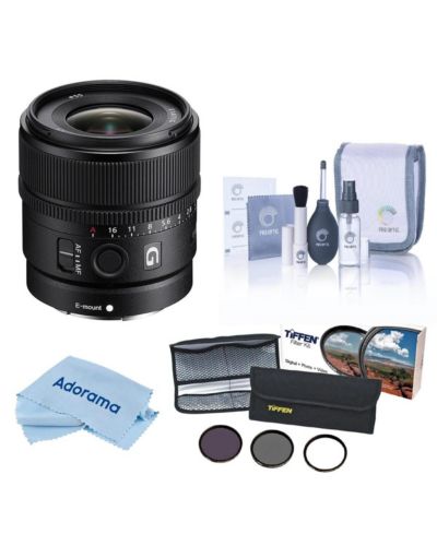 Sony E 15mm f/1.4 G Lens, Bundle with 55mm Filter Kit