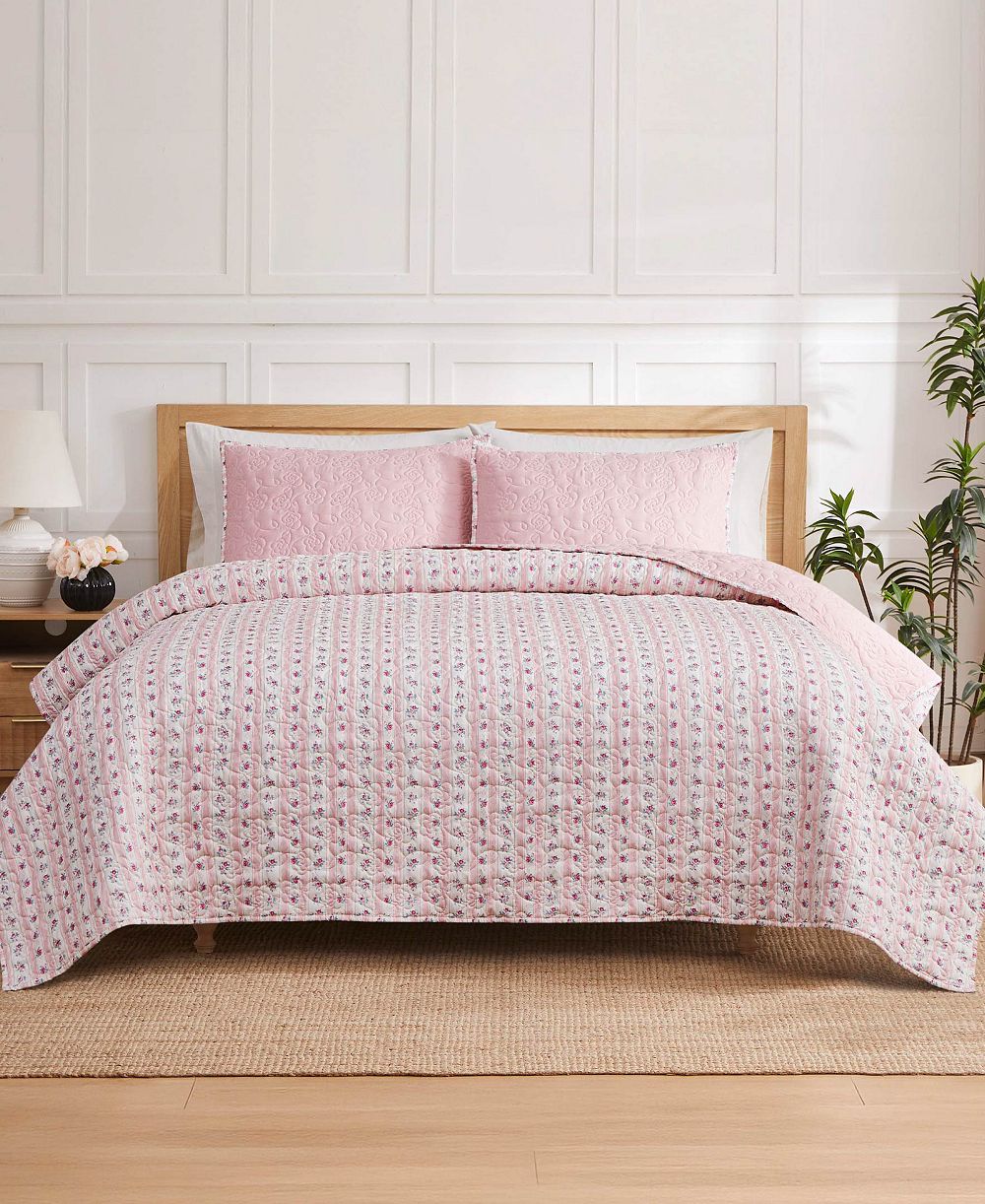 Комплект из 3 предметов Jessica Simpson Floral Hazel Cherry Blossom, Full/Queen