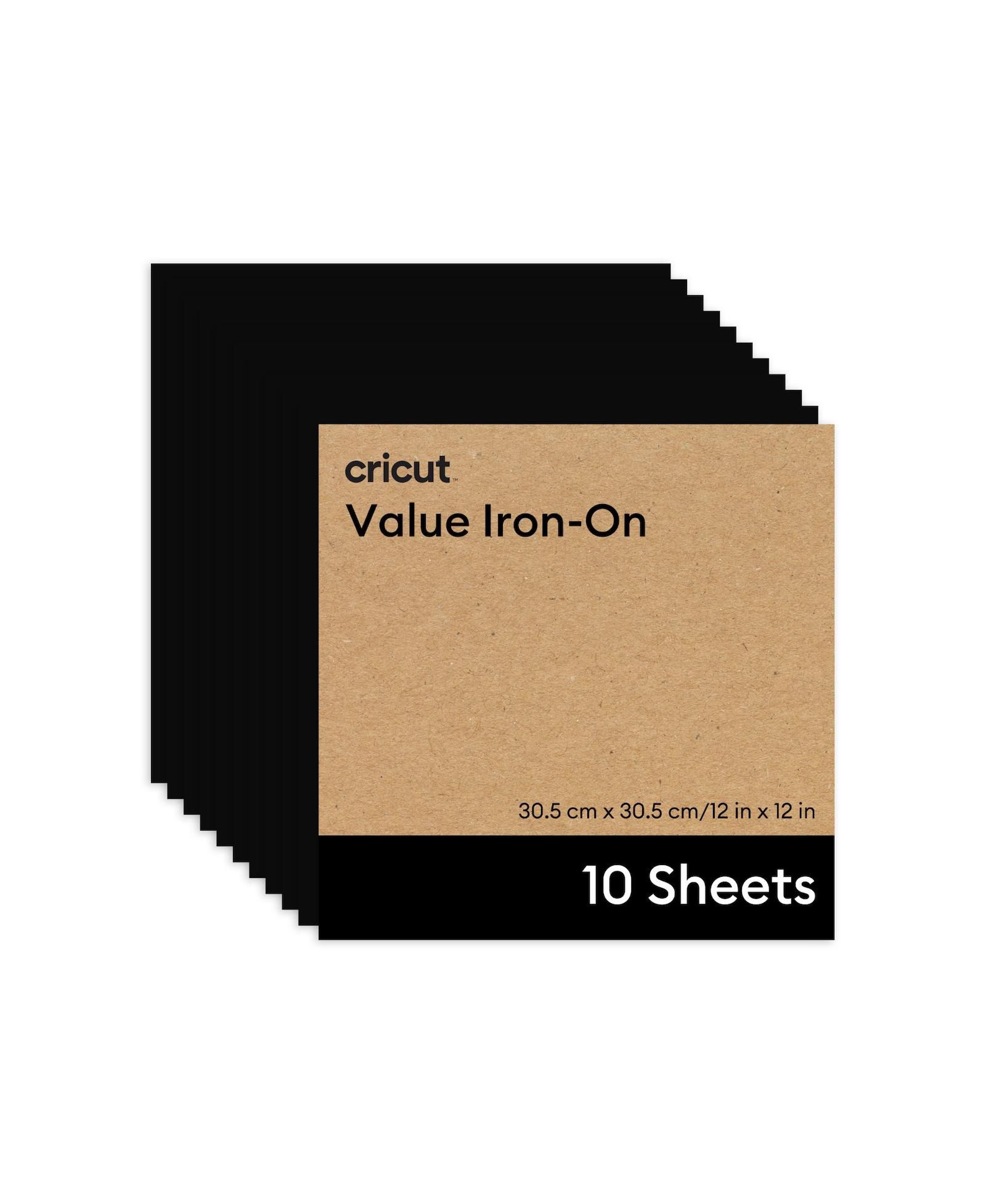 Термопленка Cricut Value Iron-on Heat Transfer Vinyl Sheets, 12 in x 12 in, 10 ct