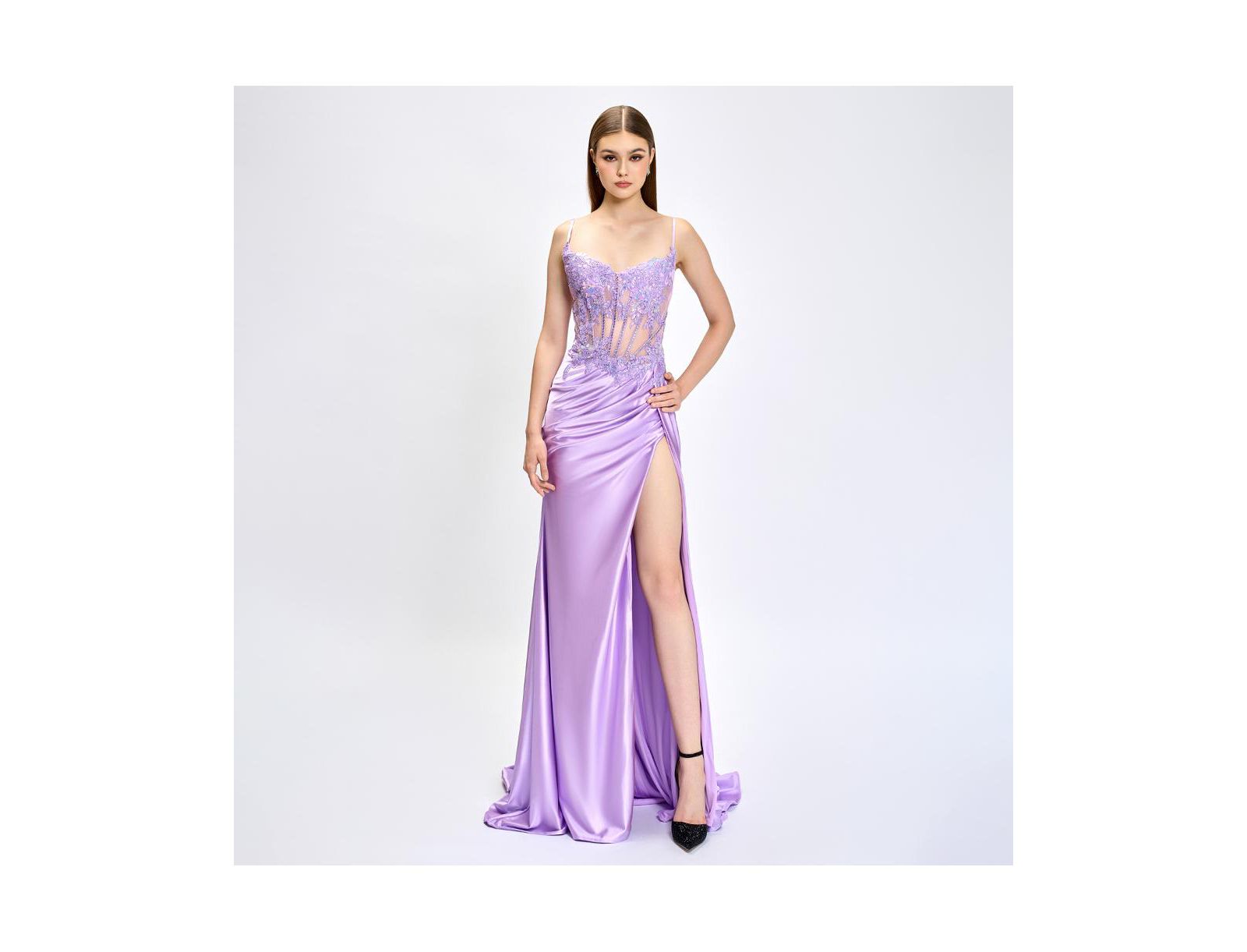 BARIANO Women's Serra Lace Corset Gown