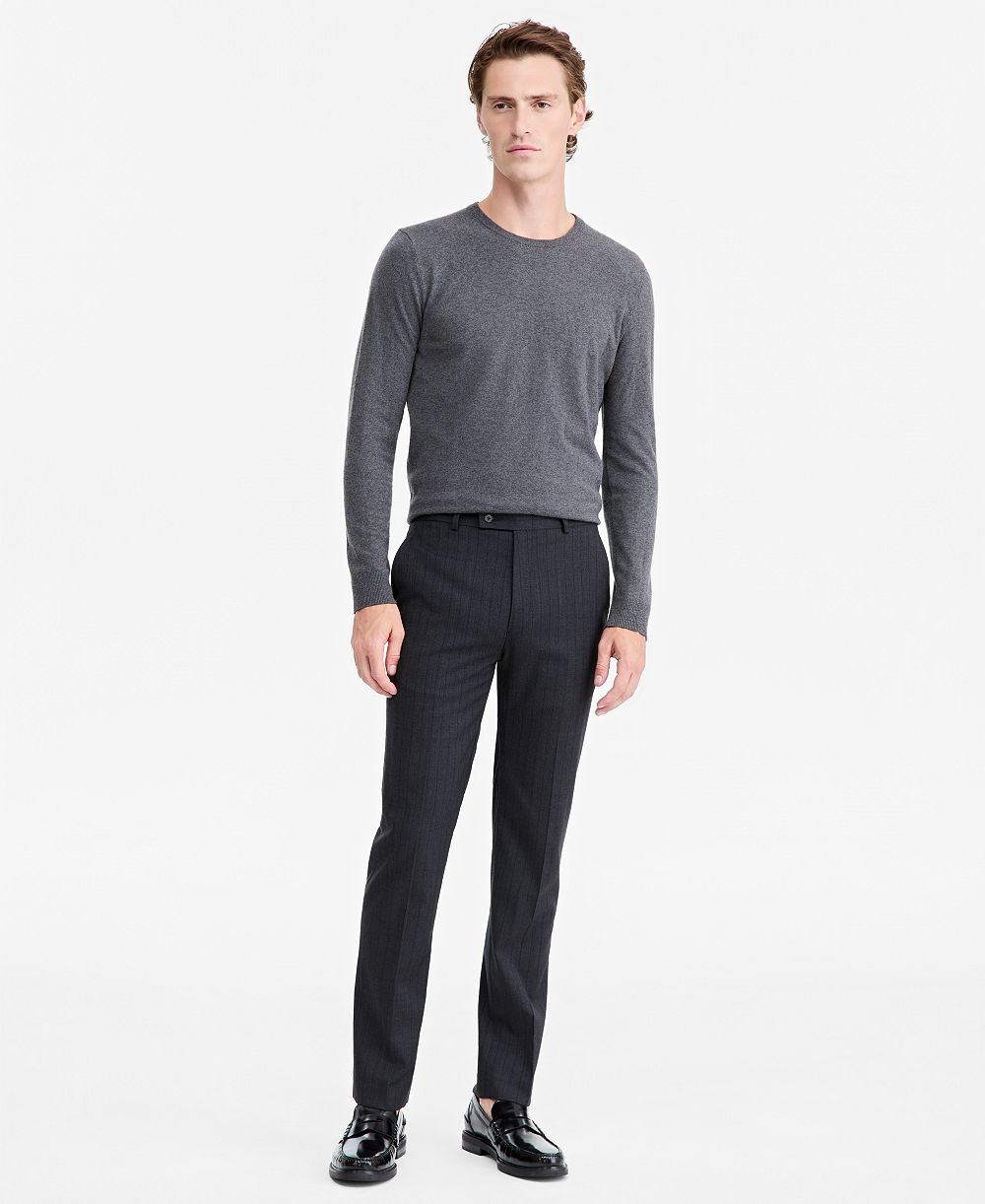 Мужские брюки Calvin Klein Slim-Fit из шерстяной смеси в полоску